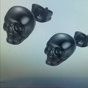 Black Gothic Skull Jewelry Earrings